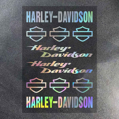 Kit de Adesivos de Vinil para Capacete de Motocicleta Harley Davidson Logo Decalque