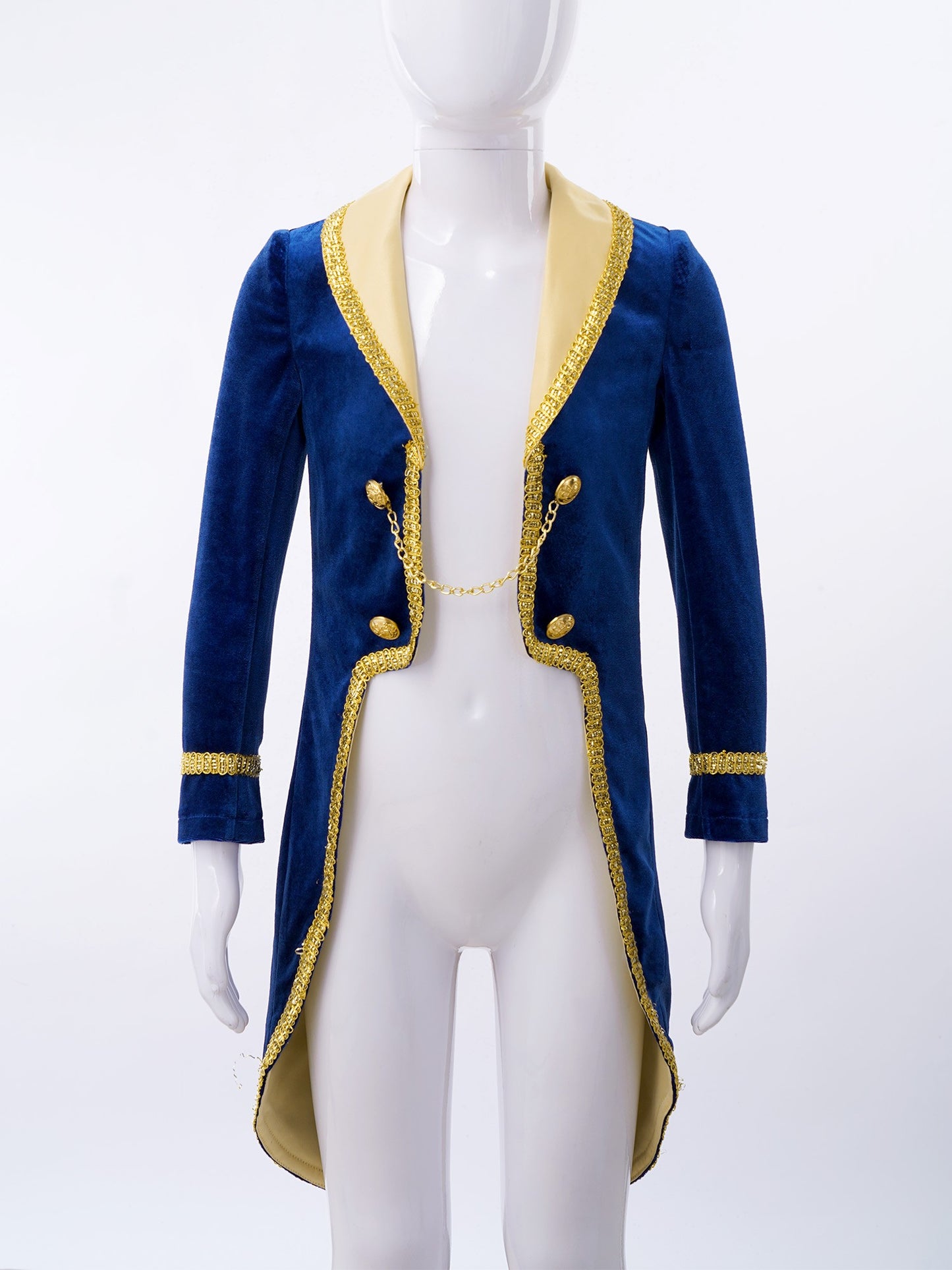 Boys Girls Prince Tuxedo Jacket Turn-Down Collar Coat Halloween Masquerade Theme Party Cosplay Costume Birthday Party Tailcoat