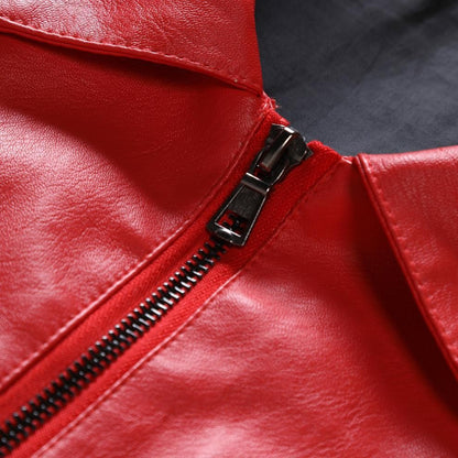 New Men Quality Casual Pu Leather Coat Red Black Slim Rider Style Leather Jacket Popular Young Leather Jackets