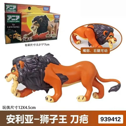 Brinquedos Disney O Rei Leão Bonecos de Ação Simba Adulto Mufasa Scar Modelo Animal de Brinquedo Simulação Movimento Articulado Presente Personalizado para Crianças