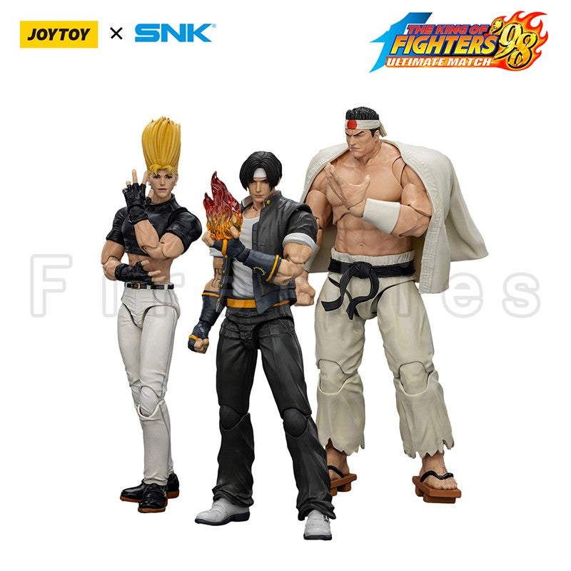 1/18 JOYTOY Action Figure SNK KOF 98UM Hero Team Kyo Kusanagi Goro Daimon Benimaru Nikaido Anime Model Toy