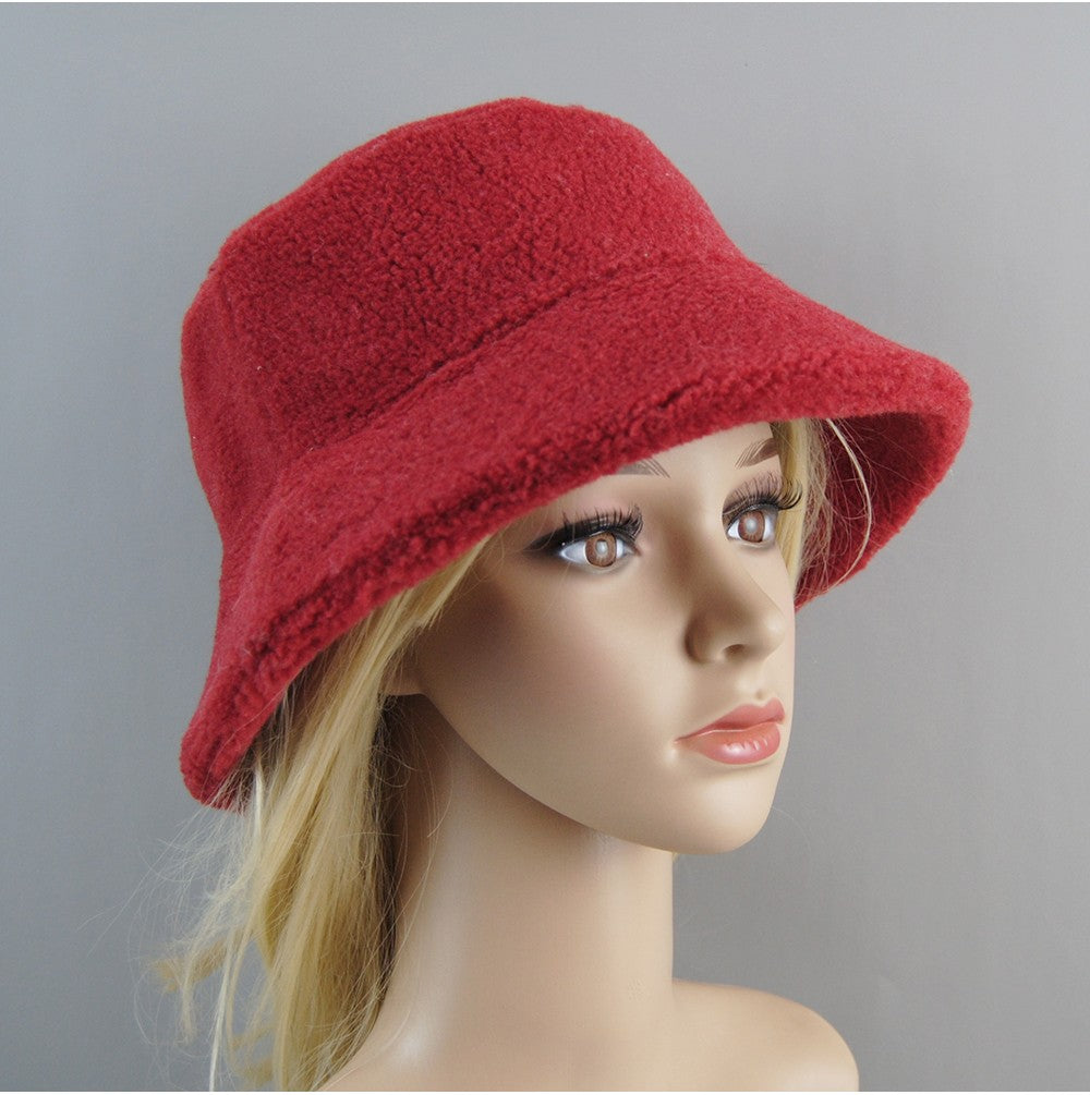 Chapéu de Pele de Carneiro Shearling Partículas Chapéus Femininos Inverno Quente Clássico Luxuoso Bonés de Alta Qualidade Chapéu Feminino Moda Novo Design Chapéu de Balde