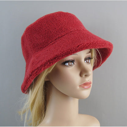 Chapéu de Pele de Carneiro Shearling Partículas Chapéus Femininos Inverno Quente Clássico Luxuoso Bonés de Alta Qualidade Chapéu Feminino Moda Novo Design Chapéu de Balde