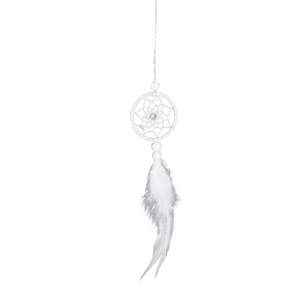 Mini Dream Catcher Car Pendant Accessory Interior for Girls Feather Mirror Hanging Pendant Home Decor Lucky Car Ornament Girls