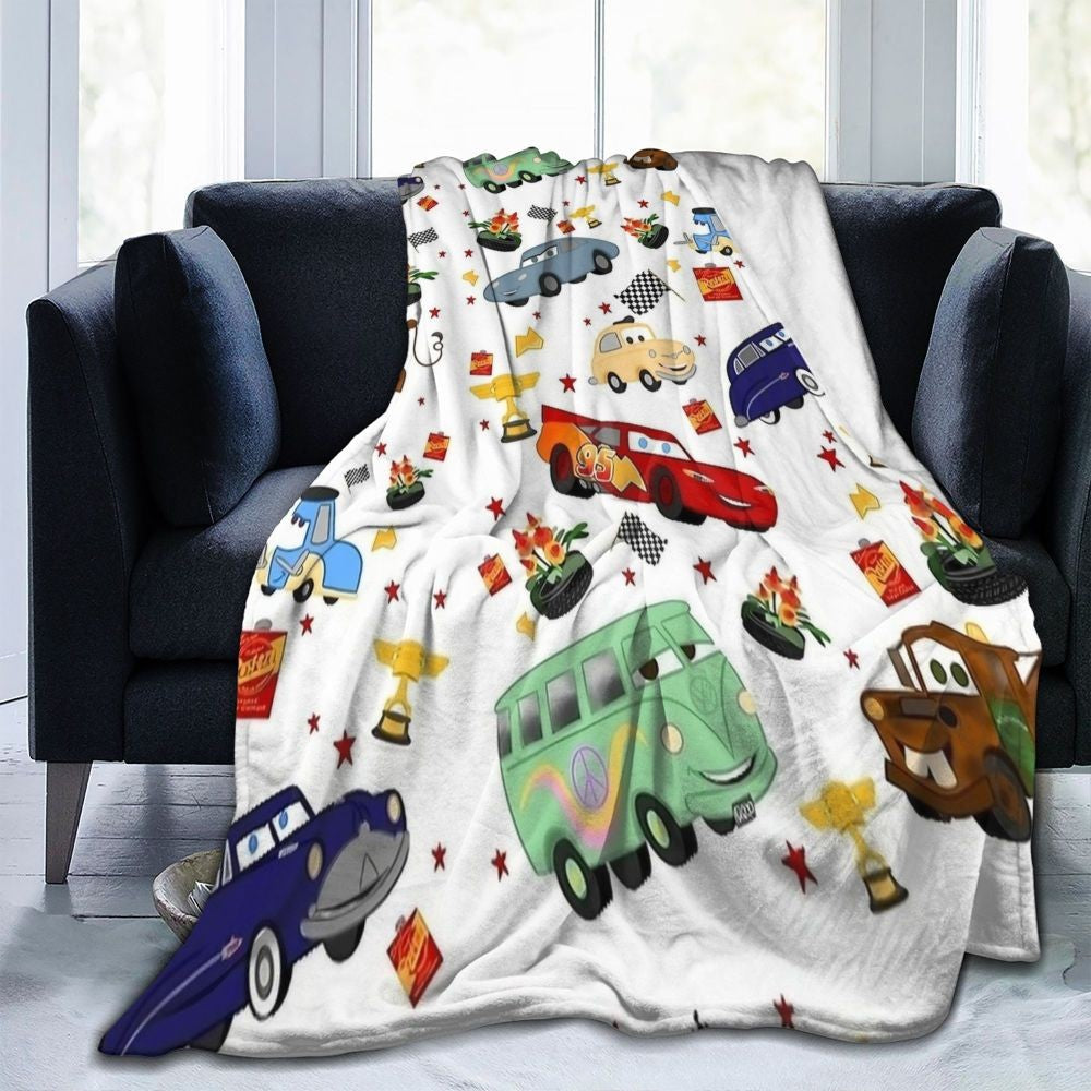 Cobertor Carros Relâmpago McQueen "A Vida É Uma Estrada" Cobertor Aveludado Respirável Super Quente para Cama Sofá Manta Fina de Pelúcia