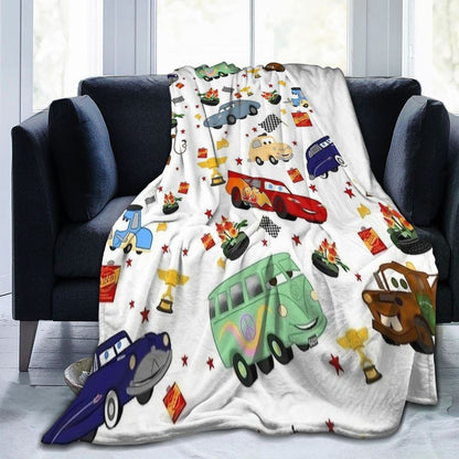 Cobertor Carros Relâmpago McQueen "A Vida É Uma Estrada" Cobertor Aveludado Respirável Super Quente para Cama Sofá Manta Fina de Pelúcia