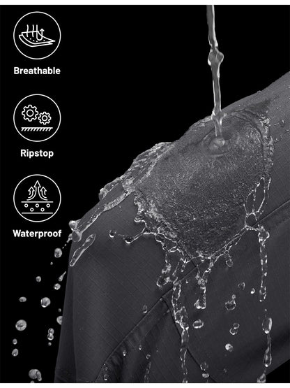 TACVASEN Mens Lightweight Hiking Pants Waterproof Ripstop Lightweight Breathable Stretch Work Tactical Outdoor Trousers 8 Pocket