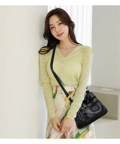 High Quality Soft Leather Luxury Purses and Handbags Women's Bag Designer Multi-pocket Crossbody Shoulder Bag for Women 2024 Sac