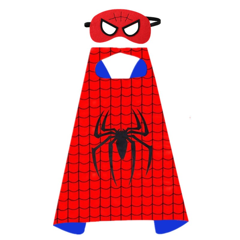3-12Y Kids Superhero Cosplay Capes Kids Cartoon Bracelet Toys Movie Characters Costume Halloween Christmas Party Dress Up Gift