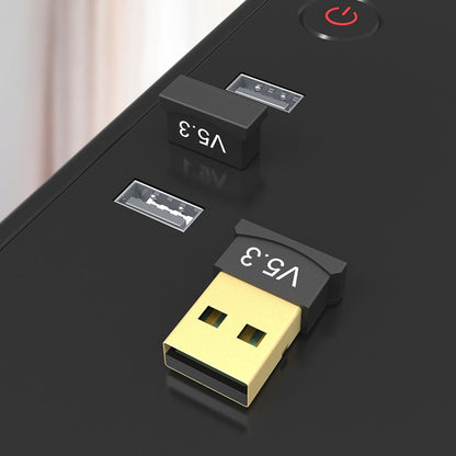 Adaptador Bluetooth 5.3 USB Compatível com Windows 11/10/8.1 Receptor de Música Plug&Play Mini Transmissor para PC Desktop