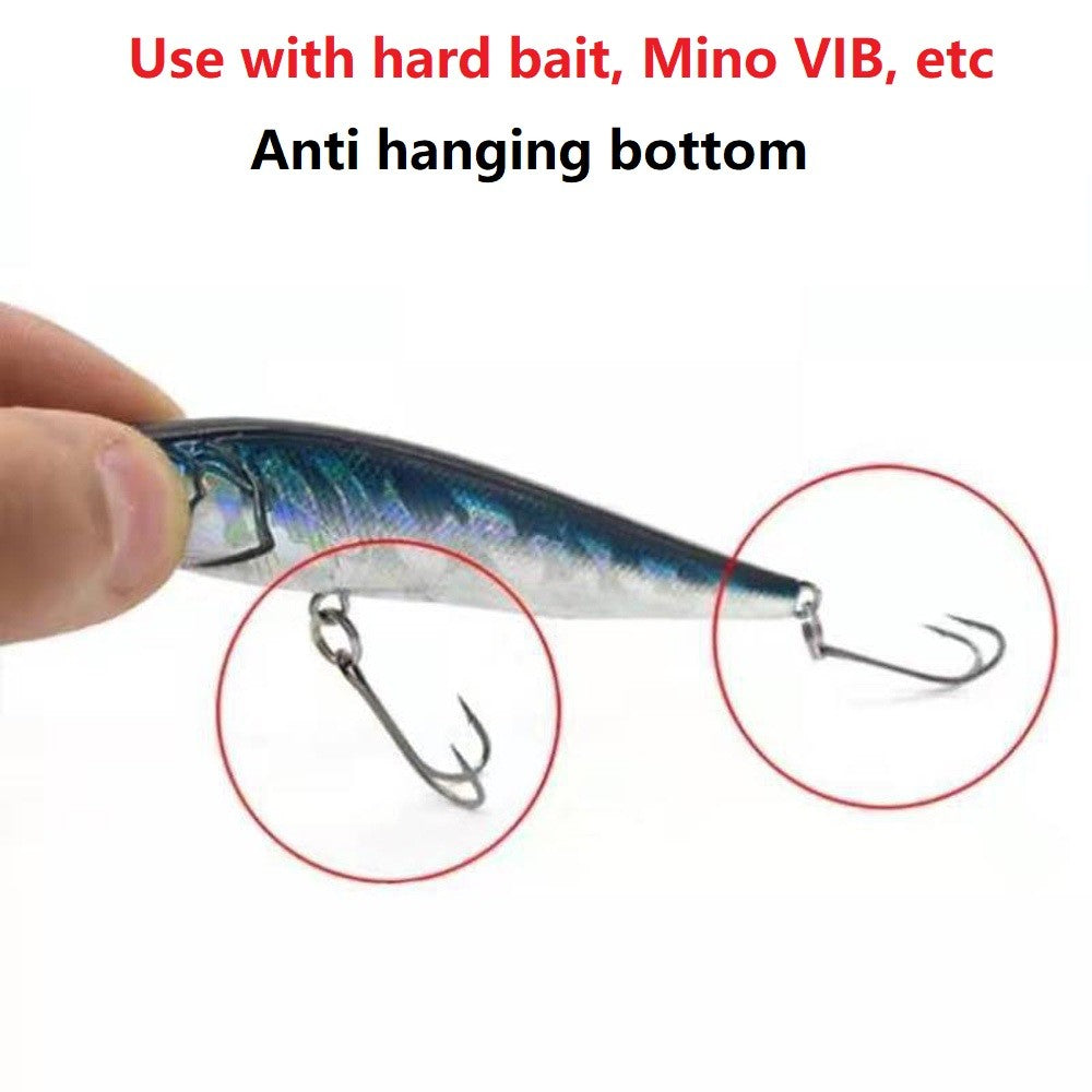 10 pçs/lote Anzol Duplo de Haste Longa Anzóis de Pesca para Atar Mosca Anzol Duplo Anti-ervas Daninhas para Isca Macia Jig Robalo Carpa Acessórios de Pesca