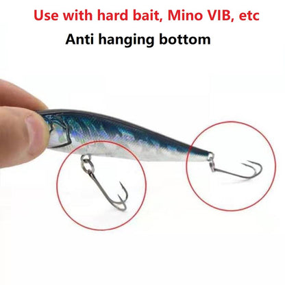 10 pçs/lote Anzol Duplo de Haste Longa Anzóis de Pesca para Atar Mosca Anzol Duplo Anti-ervas Daninhas para Isca Macia Jig Robalo Carpa Acessórios de Pesca