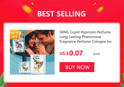50ml Colônia Cupid Perfume Feromônio Colônia Masculina Longa Duração Aumenta a Intimidade Perfume Hombre de Alta Qualidade Atrai Mulheres