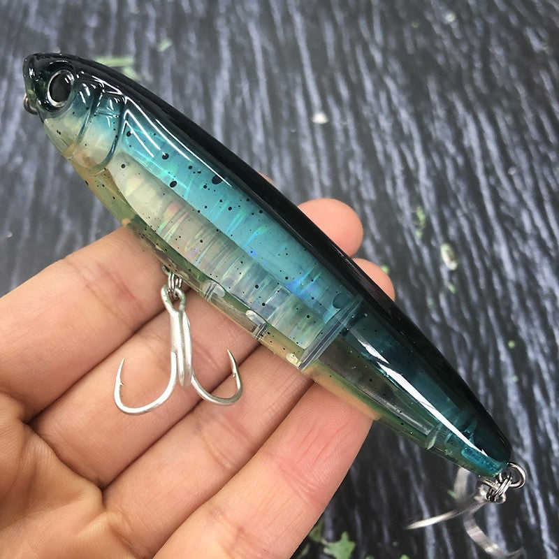 17g Surface Pencil Fishing Lures Walk the Dog Floating Wobbler Laser Artificial Bait for Trout Bass Seawater Swimbait Supplies