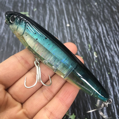 17g Surface Pencil Fishing Lures Walk the Dog Floating Wobbler Laser Artificial Bait for Trout Bass Seawater Swimbait Supplies