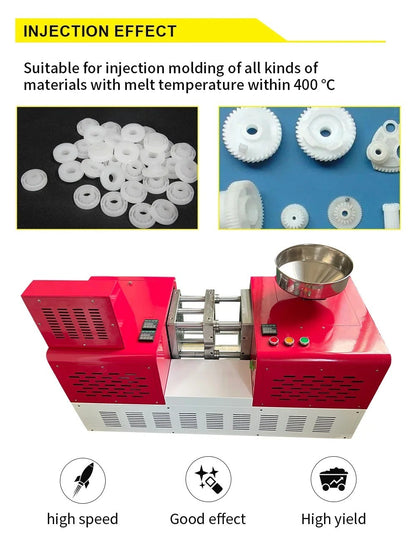 Máquina de Moldagem por Injeção Micro de Bancada 4T para Produção de Peças Plásticas Micro ABS PLA PC PE Polímero