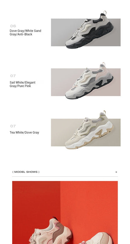 Xtep Star Trails 2.0 Women's Low Top Casual Shoes 2025 Spring Breathable Non-slip Thick Sole Leisure Sports Shoes 975118320005