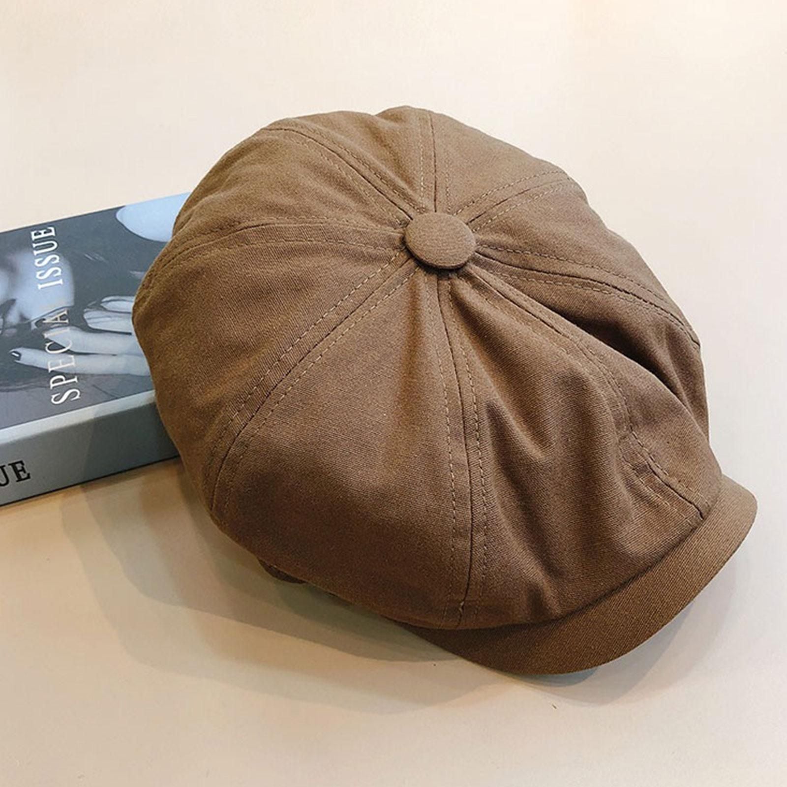 British Style Newsboy Men Cotton Ascot Dad Khaki Male Spring Autumn Vintage Brand Octagonal Flat
