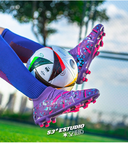 Mens Football Field Boots Ultralight Turf Indoor Society Training Soccer Shoes Cleats for Kids Sneakers TF/FG Football Shoes