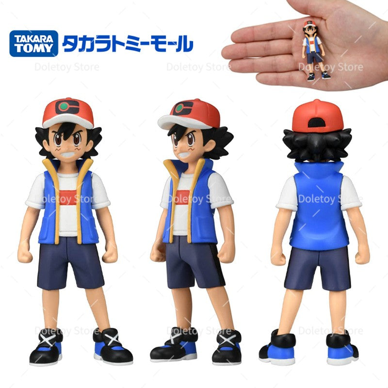 TOMY Pokémon Boneco Treinador Friede Ash Ketchum Leon Liko Cynthia Takara Tomy Bonecos de Ação PVC Série Coleção Monstro Brinquedos