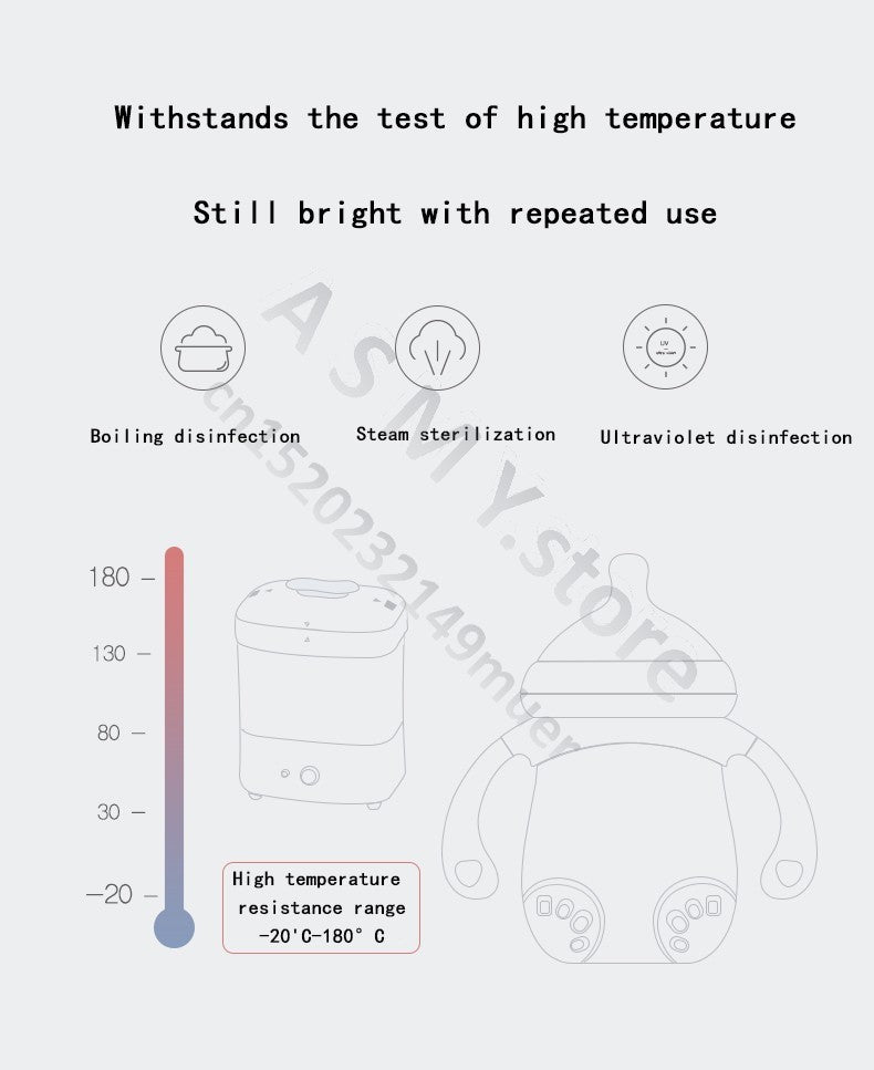 Oberni 240ml/300ml newborn PPSU baby bottle, large wide-bore easy to clean, wear a handle, baby more convenient to drink milk
