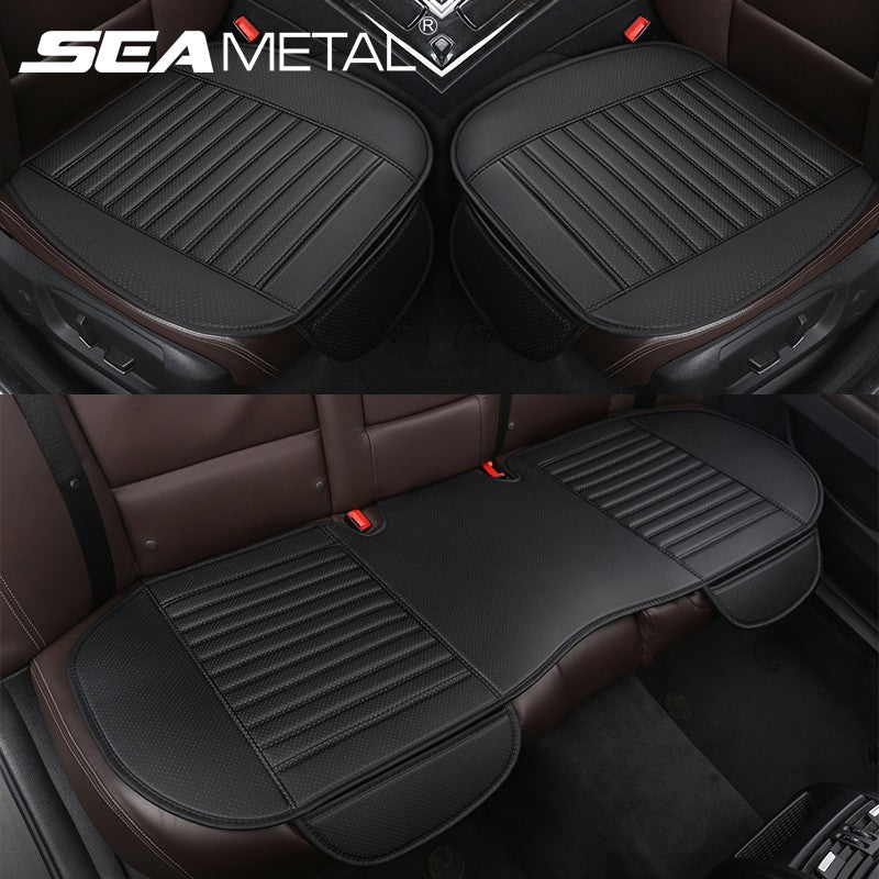 SEAMETAL Breathable Car Seat Cover Waterproof Wear-Resistant PU Seat Cushion Anti Scratch Seat Protector Universal for Sedan Suv