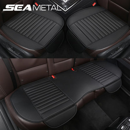 SEAMETAL Breathable Car Seat Cover Waterproof Wear-Resistant PU Seat Cushion Anti Scratch Seat Protector Universal for Sedan Suv