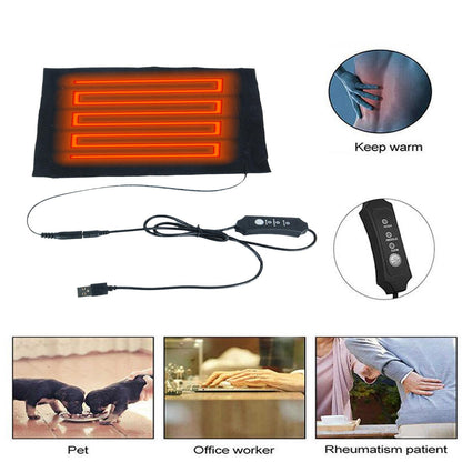 Almofada de Aquecimento USB Dobrável Quente Folha Aquecida À Prova D'Água Assento de Carro para Cachorro Tapete Almofada para Animais de Estimação Réptil Inverno Aquecedor Elétrico para Animais de Estimação