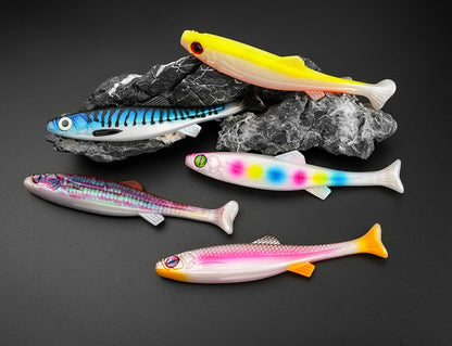 Isca Macia Grande Olho de Peixe 3D 19cm/63g Alta Resiliência Isca Falsa Artificial Adequada para Pesca de Barco e Pesca Marinha Isca Macia