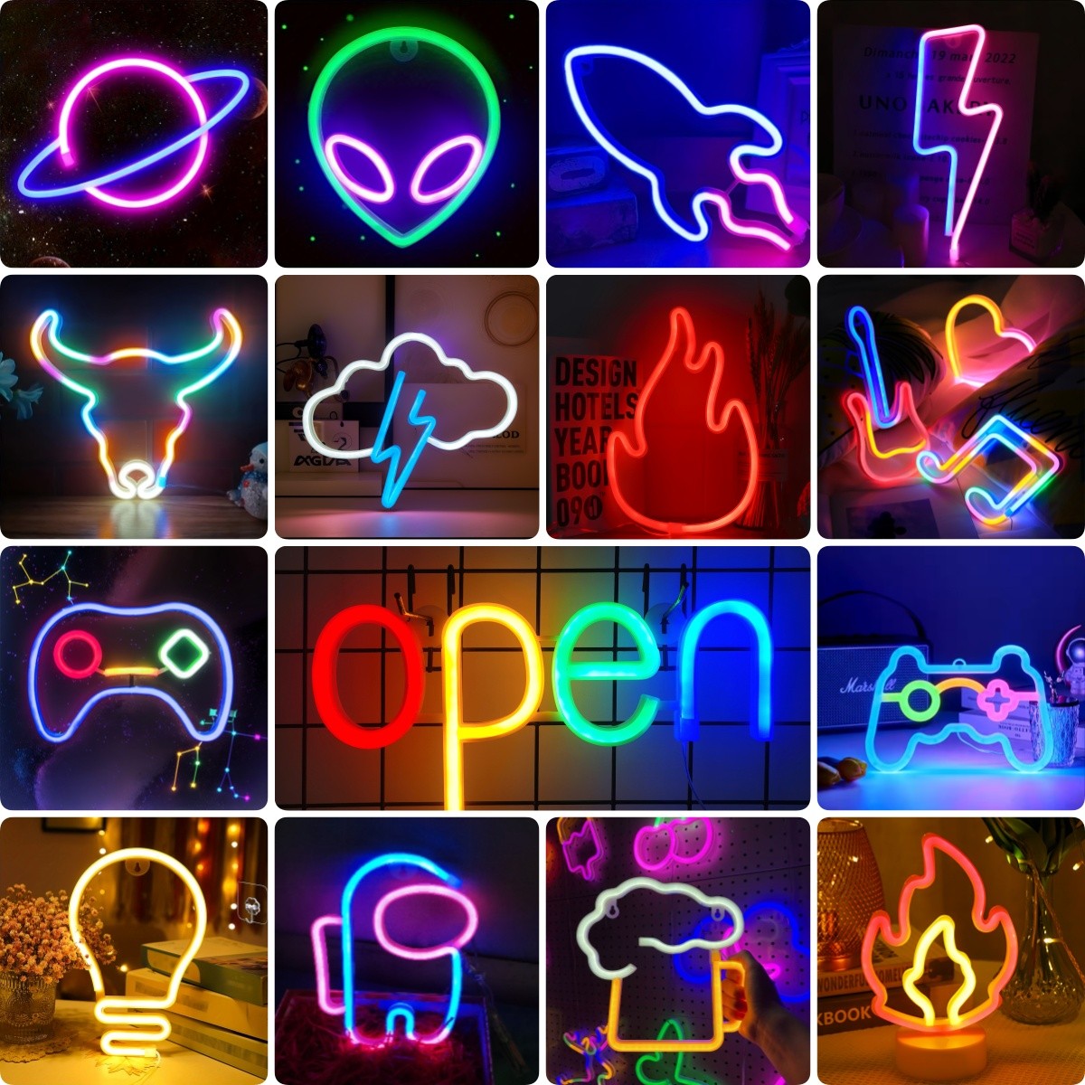 1 Piece, Decorative Neon Light for Modern Art Ambiance, Holiday Party Christmas Wall Decoration, Wedding Scene Graduation Gift, USB or Battery Powered (Battery Not Included)