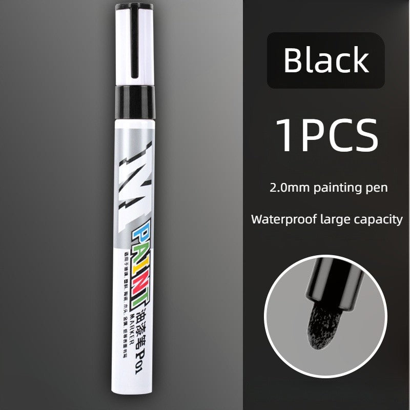 Caneta de retoque para arranhões de pintura de carro caneta de tinta à prova d'água marcador de tinta para cuidado de pneu automotivo preto branco vermelho prata