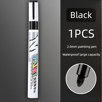 Caneta de retoque para arranhões de pintura de carro caneta de tinta à prova d'água marcador de tinta para cuidado de pneu automotivo preto branco vermelho prata