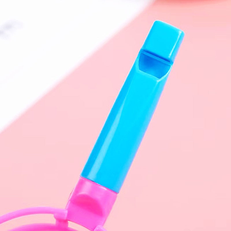 12Pcs 6.5x12.5cm Plastic Color Whistle Pinwheel Game Kids Birthday Party Gifts Back to School Gifts Pinata Filler Giveaway Toys