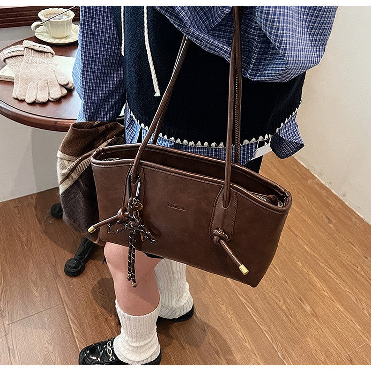 PU Leather Shoulder Bags For Women 2025 Winter Y2K Trend Female Crossbody Bag Lady Handbags And Purses Retro Tote Bag bolso