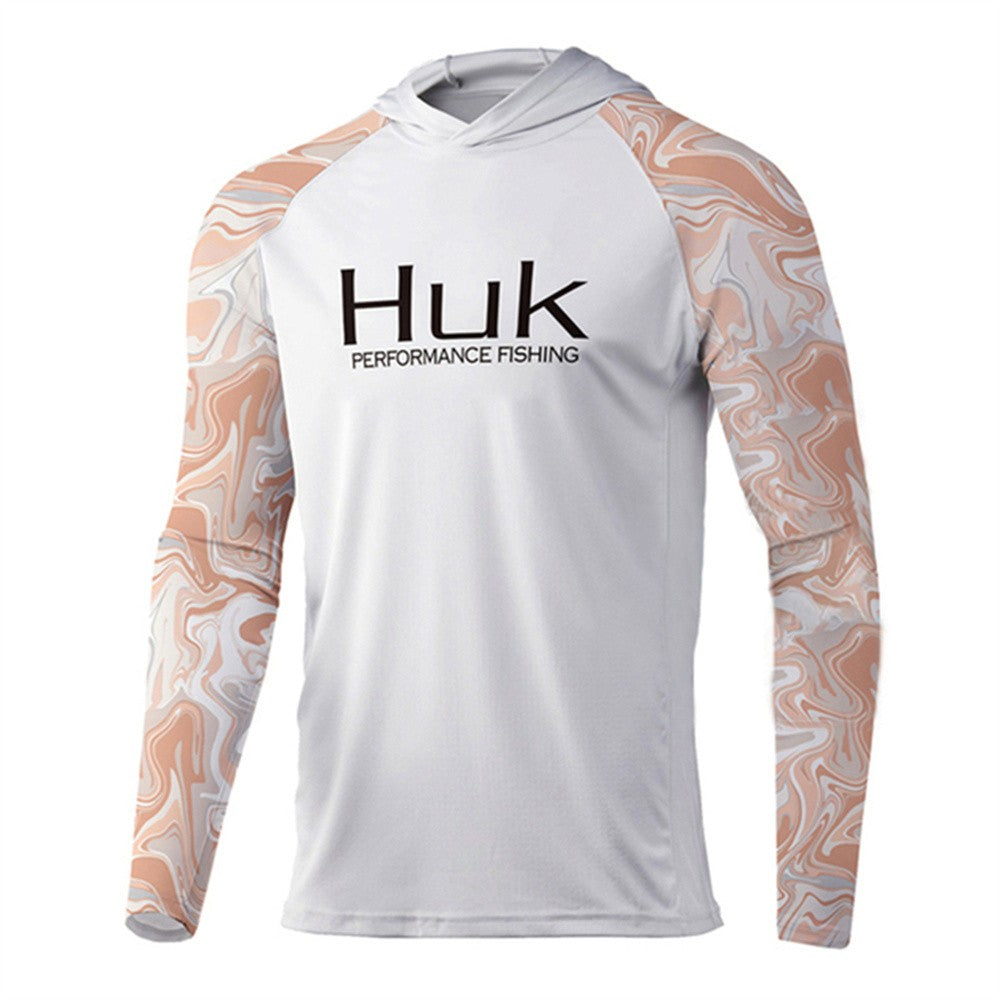 Camisa de Pesca HUK com Capuz Camisa de Pesca Masculina Manga Longa Proteção Uv 50 Camisas de Pesca Vestuário Roupa de Pesca ao Ar Livre