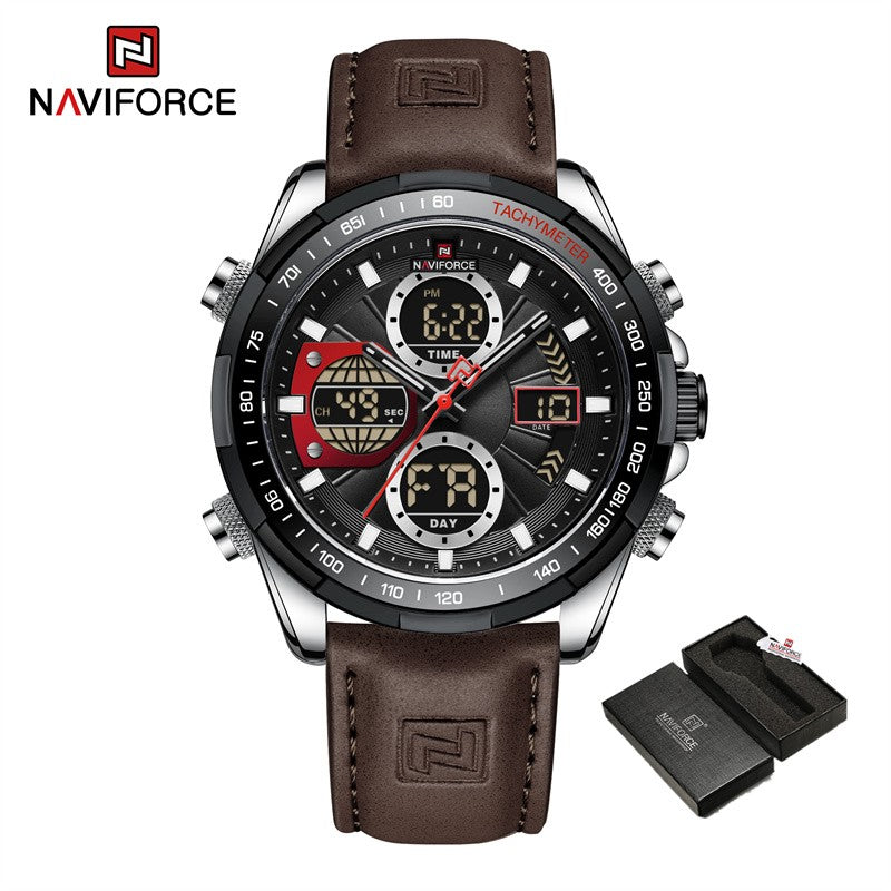 NAVIFORCE Men Military watch Multifunction Chronograph Sports 3ATM Waterproof alarm mode Day And Date Display Male Gifts Clocks
