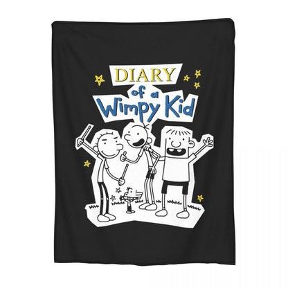 Wimpy Kid 4 States Of Greg Heffley Blankets Soft Warm Flannel Throw Blanket Plush for Bed Living room Picnic Travel Home Couch