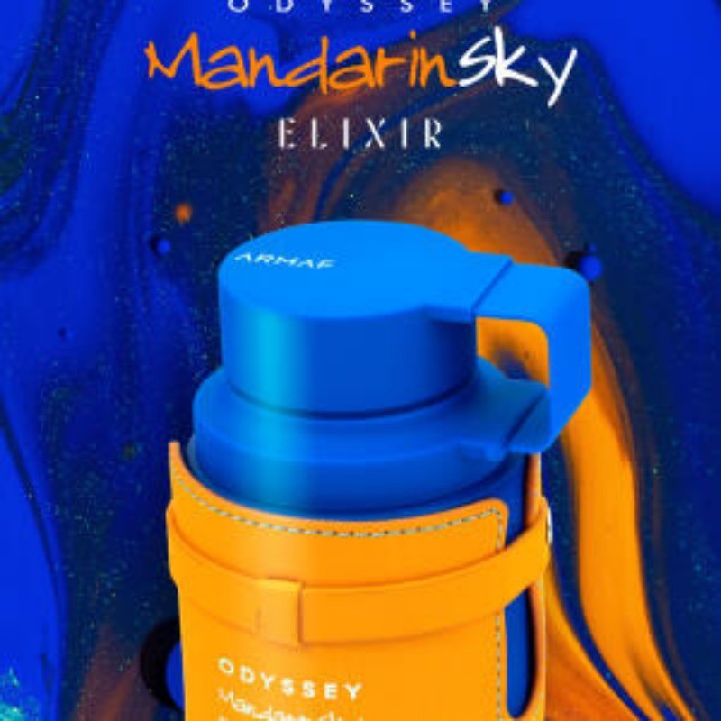 Armaf Odyssey Mandarin Sky Elixir Eau de Parfum Spray 100ml Perfumes Árabes Originais Perfume Amadeirado Oriental Duradouro Colônia Masculina