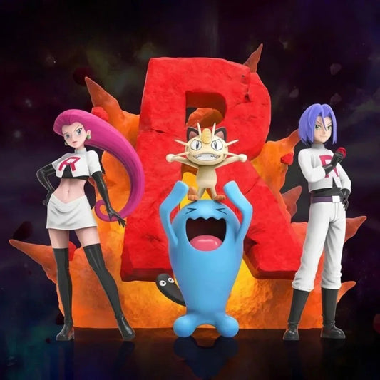Anime Pokemon Figure Rocket Team Action Figures Pvc Collection Model Toys for Children Gifts 3-11cm