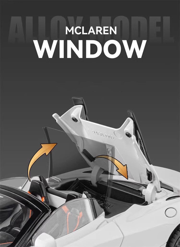 Mclaren 720s 1:24 Super Carro Esportivo Som e Luz Miniaturas Liga Fundido Modelo de Carro Presentes Para Namorado Brinquedos Para Crianças Presente Metal