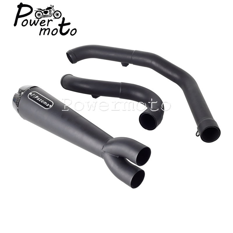 For Harley Softail Low Rider S ST EI Diablo Street Bob 2018-up 2-into-1 Motorcycle Complete Full System Exhaust Pipe Muffler