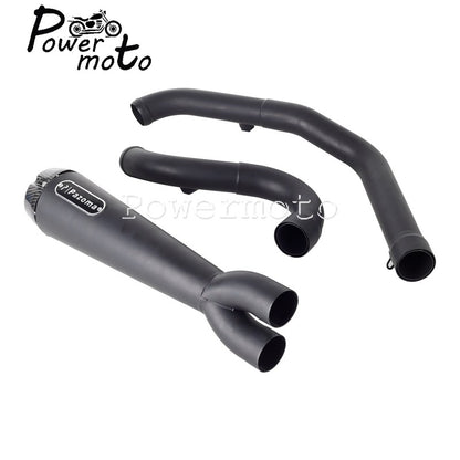 For Harley Softail Low Rider S ST EI Diablo Street Bob 2018-up 2-into-1 Motorcycle Complete Full System Exhaust Pipe Muffler