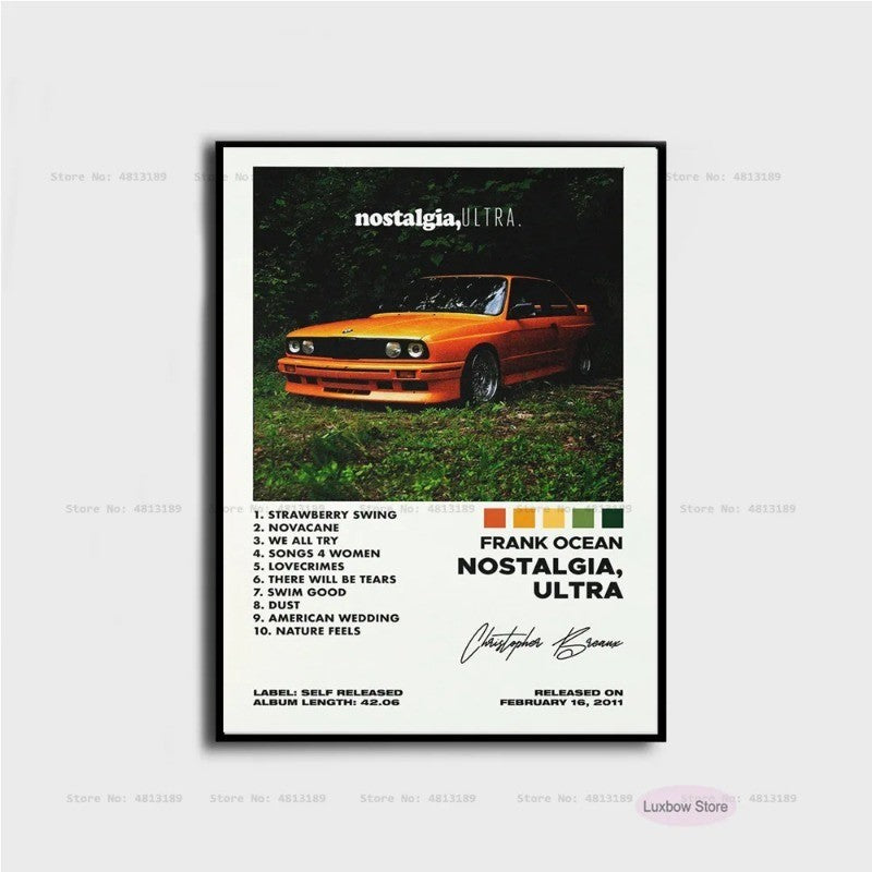 New Frank Poster Prints Ocean Blonde Nostalgia Ultra Hip Hop Music Album Canvas Painting Art Wall Picture Living Room Home Decor