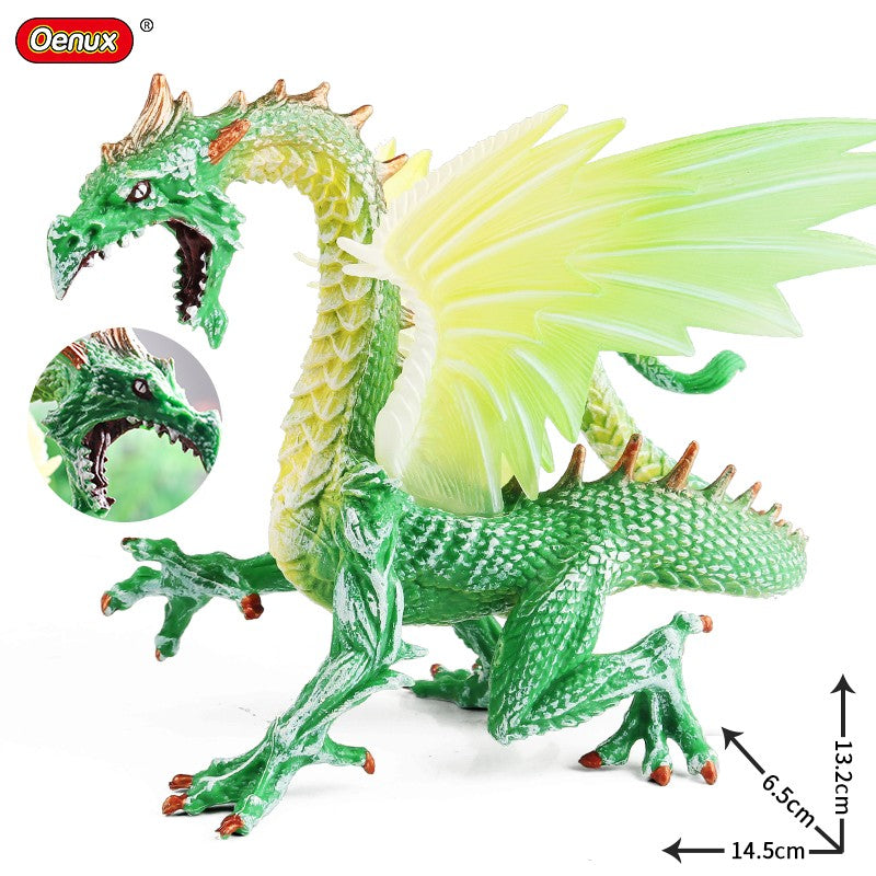 Oenux Simulação Dinossauro Dragão Tartarugas Touro de Fogo Orangotango Golem de Magma Modelo Animal Figuras de Ação Coleção de PVC Brinquedo Infantil Presente