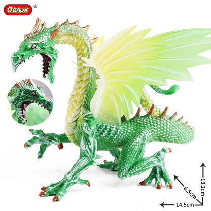 Oenux Simulação Dinossauro Dragão Tartarugas Touro de Fogo Orangotango Golem de Magma Modelo Animal Figuras de Ação Coleção de PVC Brinquedo Infantil Presente