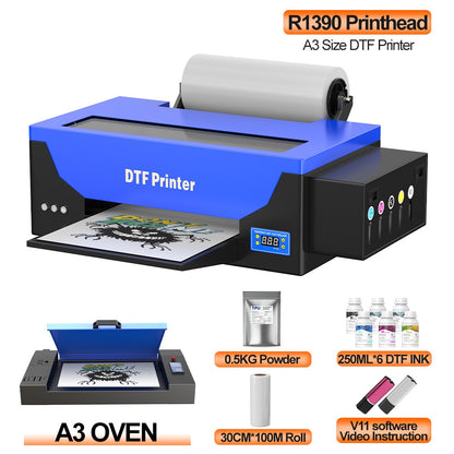 US/EU Stock A3 XP600 DTF Printer Machine A3 UV Sticker Printer DTF Printer Direct to Film Print DTF Printer A4 T-Shirt Printer