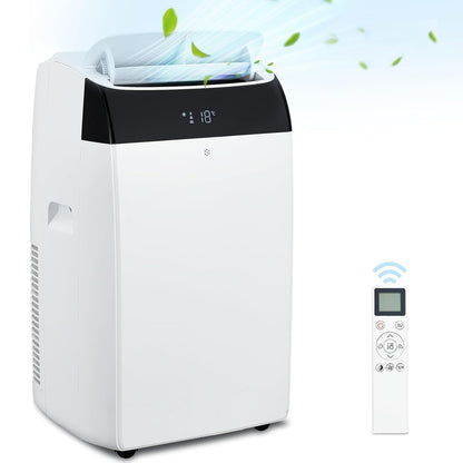 Ar Condicionado Portátil 14000 BTUs, Unidade AC de Resfriamento 3 em 1 Independente com Ventilador, Desumidificador, Controle Remoto, Modo de Sono
