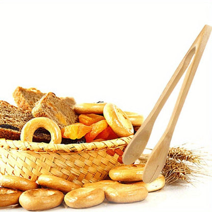 1pc, Serving Tongs, Food Tongs, Barbecue Tongs, Wooden Fruit Tongs,Bread Tongs,Steak Tongs,Salad Tongs, Dessert Tongs for Buffet