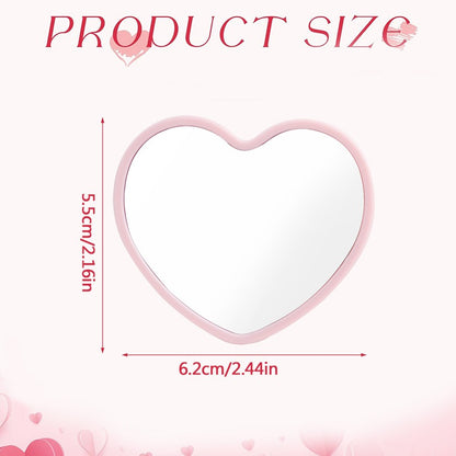 10Pcs Heart Shaped Mini Mirrors Suitable for Wedding Birthday Party Holiday Gifts for guest Christmas Home Decoration Supplies