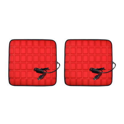 5V USB Heated Car Seat Cover 43x43cm Electric Heating Pad Universal Car Seat Heating Cushion Foot Warmer for Autumn and Winter